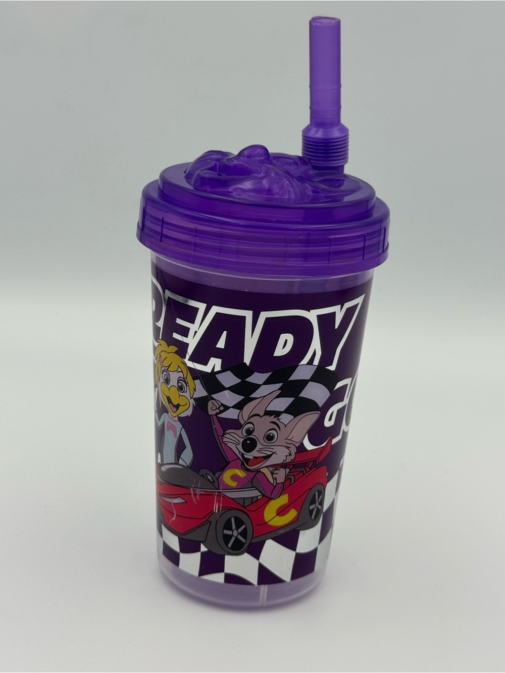 Chuck‎ E Cheese Purple Racing Sippy Cup 2024 Limited Celebrate Edition
